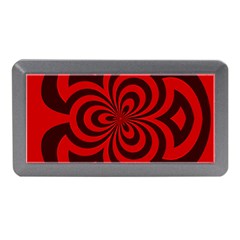 Spiral Abstraction Red, Abstract Curves Pattern, Mandala Style Memory Card Reader (mini) by Casemiro