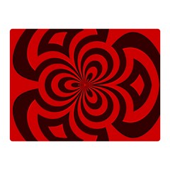 Spiral Abstraction Red, Abstract Curves Pattern, Mandala Style Double Sided Flano Blanket (mini)  by Casemiro