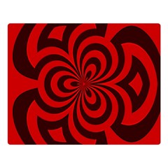 Spiral Abstraction Red, Abstract Curves Pattern, Mandala Style Double Sided Flano Blanket (large)  by Casemiro