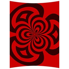 Spiral Abstraction Red, Abstract Curves Pattern, Mandala Style Back Support Cushion by Casemiro