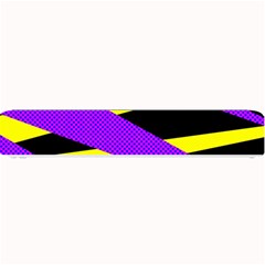 Abstract Triangles, Three Color Dotted Pattern, Purple, Yellow, Black In Saturated Colors Small Bar Mats by Casemiro