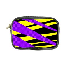 Abstract Triangles, Three Color Dotted Pattern, Purple, Yellow, Black In Saturated Colors Coin Purse by Casemiro