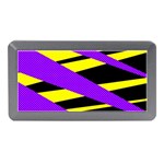 Abstract triangles, three color dotted pattern, purple, yellow, black in saturated colors Memory Card Reader (Mini) Front