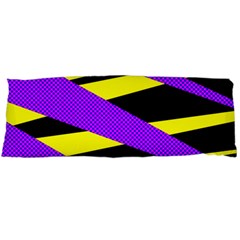 Abstract Triangles, Three Color Dotted Pattern, Purple, Yellow, Black In Saturated Colors Body Pillow Case (dakimakura) by Casemiro