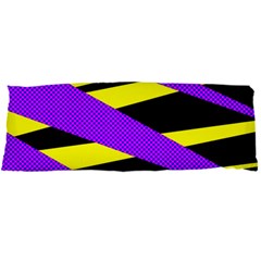 Abstract Triangles, Three Color Dotted Pattern, Purple, Yellow, Black In Saturated Colors Body Pillow Case Dakimakura (two Sides) by Casemiro