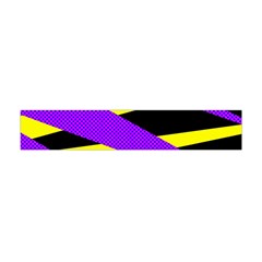 Abstract Triangles, Three Color Dotted Pattern, Purple, Yellow, Black In Saturated Colors Flano Scarf (mini) by Casemiro