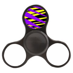 Abstract Triangles, Three Color Dotted Pattern, Purple, Yellow, Black In Saturated Colors Finger Spinner by Casemiro