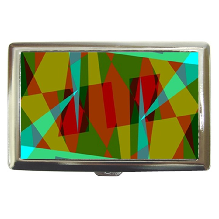 Rainbow colors palette mix, abstract triangles, asymmetric pattern Cigarette Money Case