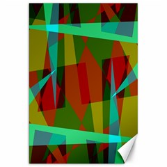 Rainbow Colors Palette Mix, Abstract Triangles, Asymmetric Pattern Canvas 20  X 30  by Casemiro