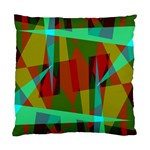 Rainbow colors palette mix, abstract triangles, asymmetric pattern Standard Cushion Case (Two Sides) Front