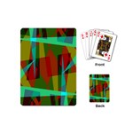 Rainbow colors palette mix, abstract triangles, asymmetric pattern Playing Cards Single Design (Mini) Back