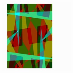 Rainbow Colors Palette Mix, Abstract Triangles, Asymmetric Pattern Large Garden Flag (two Sides) by Casemiro