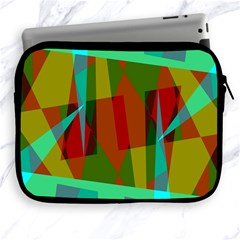 Rainbow Colors Palette Mix, Abstract Triangles, Asymmetric Pattern Apple Ipad 2/3/4 Zipper Cases by Casemiro