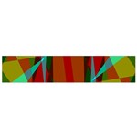 Rainbow colors palette mix, abstract triangles, asymmetric pattern Small Flano Scarf Back