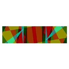 Rainbow Colors Palette Mix, Abstract Triangles, Asymmetric Pattern Satin Scarf (oblong) by Casemiro