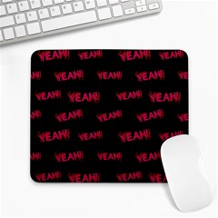 Yeah Word Motif Print Pattern Large Mousepads by dflcprintsclothing