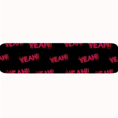 Yeah Word Motif Print Pattern Large Bar Mats by dflcprintsclothing