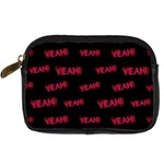 Yeah Word Motif Print Pattern Digital Camera Leather Case Front