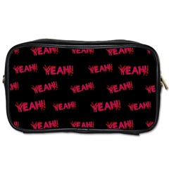 Yeah Word Motif Print Pattern Toiletries Bag (two Sides) by dflcprintsclothing