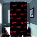 Yeah Word Motif Print Pattern Shower Curtain 36  x 72  (Stall)  Curtain(36 X72 ) - 33.26 x66.24  Curtain(36 X72 )