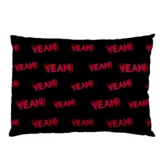 Yeah Word Motif Print Pattern Pillow Case (two Sides) by dflcprintsclothing