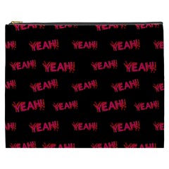 Yeah Word Motif Print Pattern Cosmetic Bag (xxxl) by dflcprintsclothing