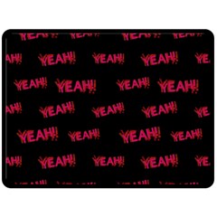 Yeah Word Motif Print Pattern Double Sided Fleece Blanket (large)  by dflcprintsclothing