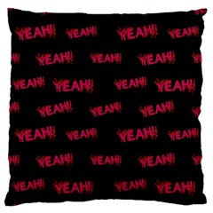 Yeah Word Motif Print Pattern Standard Flano Cushion Case (two Sides) by dflcprintsclothing