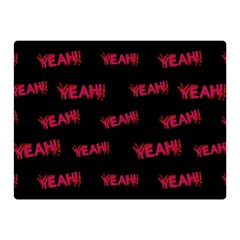 Yeah Word Motif Print Pattern Double Sided Flano Blanket (mini)  by dflcprintsclothing