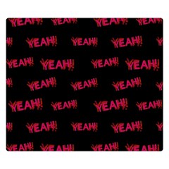 Yeah Word Motif Print Pattern Double Sided Flano Blanket (small)  by dflcprintsclothing