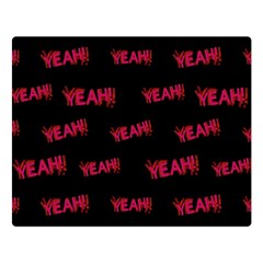 Yeah Word Motif Print Pattern Double Sided Flano Blanket (large)  by dflcprintsclothing