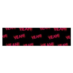 Yeah Word Motif Print Pattern Satin Scarf (oblong) by dflcprintsclothing