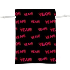 Yeah Word Motif Print Pattern  Lightweight Drawstring Pouch (xl) by dflcprintsclothing