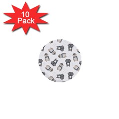 Cute Seamless Pattern With Koala Panda Bear 1  Mini Buttons (10 Pack)  by Amaryn4rt