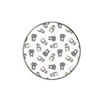 Cute Seamless Pattern With Koala panda Bear Hat Clip Ball Marker (10 pack) Front