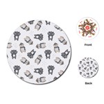 Cute Seamless Pattern With Koala panda Bear Playing Cards Single Design (Round) Front