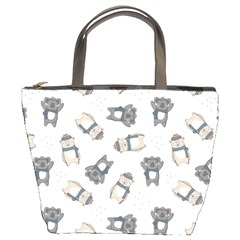 Cute Seamless Pattern With Koala Panda Bear Bucket Bag by Amaryn4rt