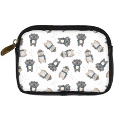 Cute Seamless Pattern With Koala Panda Bear Digital Camera Leather Case by Amaryn4rt