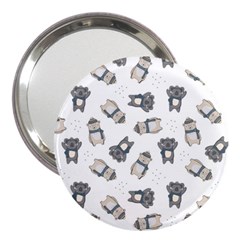 Cute Seamless Pattern With Koala Panda Bear 3  Handbag Mirrors by Amaryn4rt