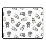 Cute Seamless Pattern With Koala panda Bear Double Sided Fleece Blanket (Small)  45 x34  Blanket Front