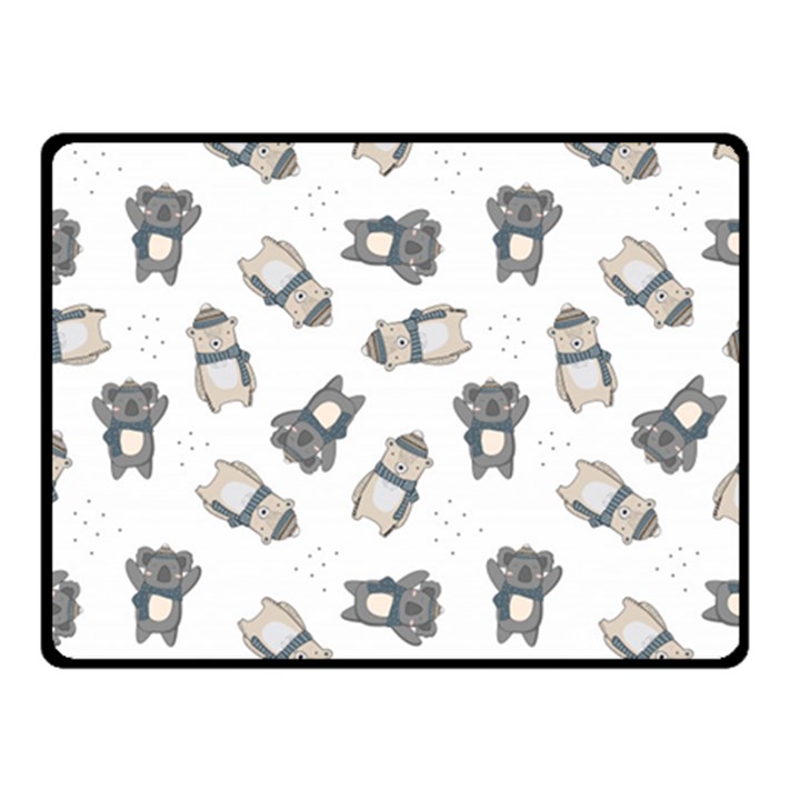 Cute Seamless Pattern With Koala panda Bear Double Sided Fleece Blanket (Small) 