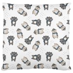 Cute Seamless Pattern With Koala panda Bear Large Flano Cushion Case (Two Sides) Front