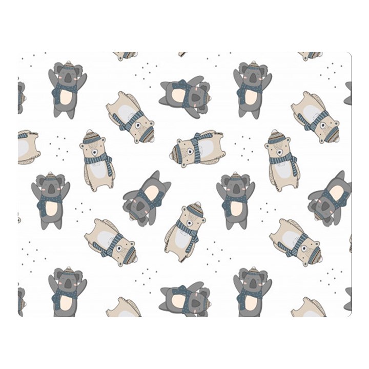 Cute Seamless Pattern With Koala panda Bear Double Sided Flano Blanket (Large) 