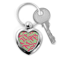 Pattern Ornament Gothic Style Elegant Font Tattoos Key Chain (heart) by Amaryn4rt