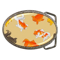 Gold Fish Seamless Pattern Background Belt Buckles by Amaryn4rt