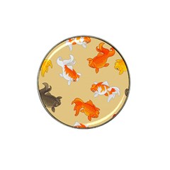 Gold Fish Seamless Pattern Background Hat Clip Ball Marker by Amaryn4rt