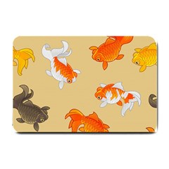 Gold Fish Seamless Pattern Background Small Doormat  by Amaryn4rt