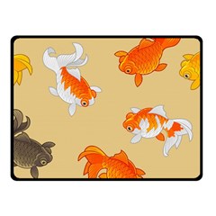 Gold Fish Seamless Pattern Background Fleece Blanket (small) by Amaryn4rt