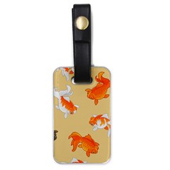 Gold Fish Seamless Pattern Background Luggage Tag (one Side) by Amaryn4rt