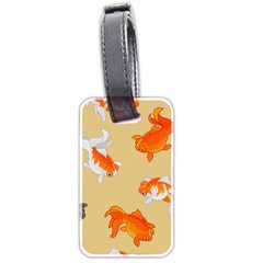 Gold Fish Seamless Pattern Background Luggage Tag (two Sides) by Amaryn4rt